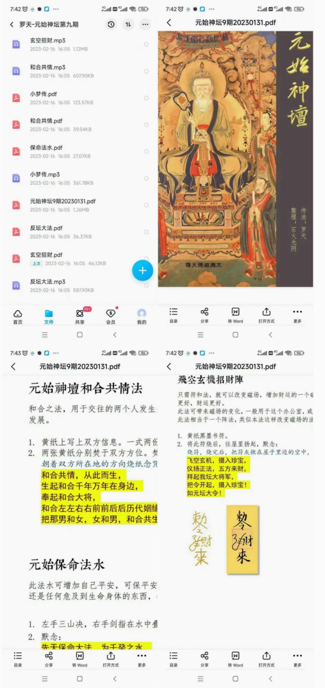 (道法法术)罗天-元始神坛第九期 录音+文档