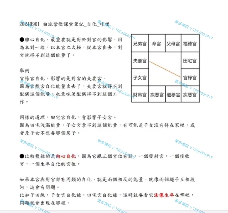 (紫微斗数)白衣2024紫薇斗数速成弟子班讲义pdf+四化课堂笔记 PDF两册