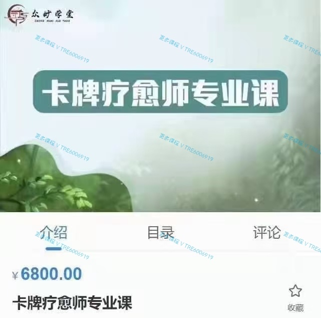 (卡牌疗愈)尤尤老师 卡牌疗愈师专业课