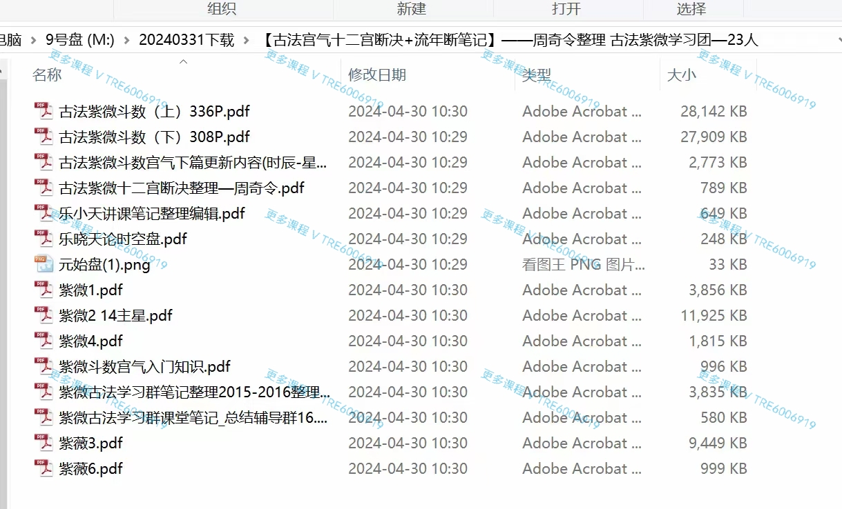 (紫微斗数)周奇令整理 古法宫气十二宫断决+流年断笔记 古法紫微学习 PDF电子版